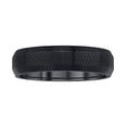 thumbnail image 2 of Men's Black Tungsten Band with Pattern, 6mm, 2 of 6
