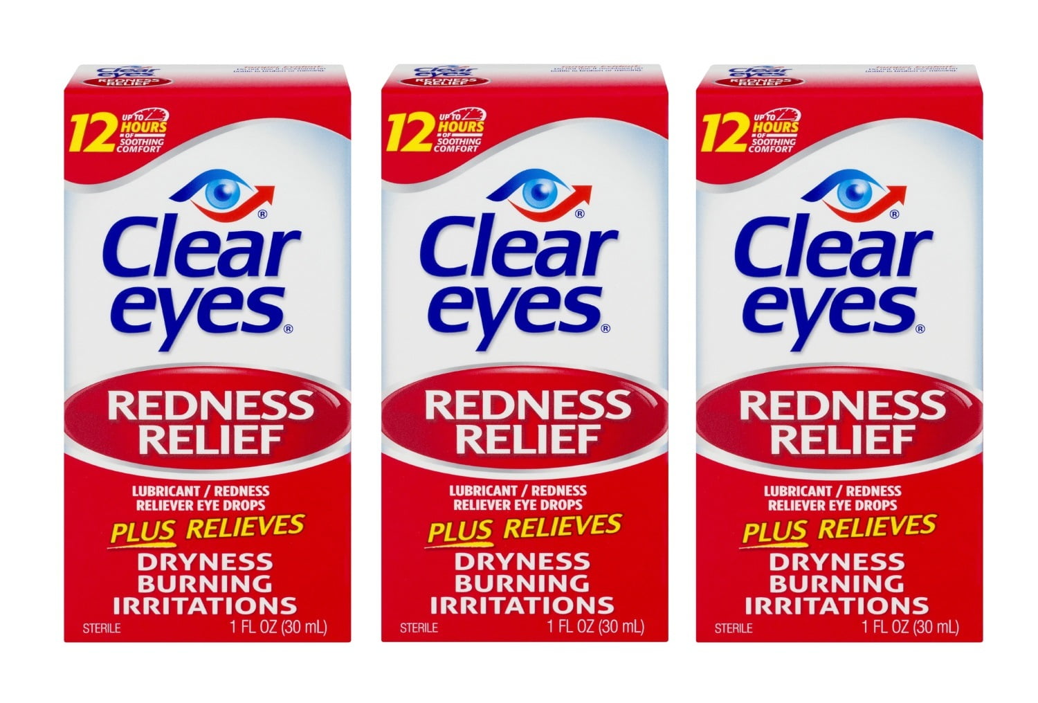 Clear Eyes Redness Relief Eye Drops Relieves Red Eyes, Plus Dryness, Burning, and Other