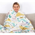 thumbnail image 5 of Dinosaur Throw Blanket for Kids, 50 x 60 Inch Cozy Dinosaur Fuzzy Plush Blanket for Boys Gift, Soft Dinosaur Flannel Throw Blanket for Girls Children Teen Dino Fans, Suitable for Sofa Bed Couch Decor, 5 of 18