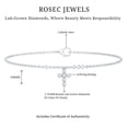 thumbnail image 5 of Rosec Jewels Lab Created Diamond Cross Charm Bracelet (EF-VS Quality) - Ready to Gift for Christmas, 18K White Gold, 7.0 inches, 5 of 7