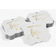 thumbnail image 4 of Inkdotpot Pack Of 100 Made With Love Wedding Paper Tags DIY Craft Bracket Shape Real Gold Foil Hang Tags, 4 of 7