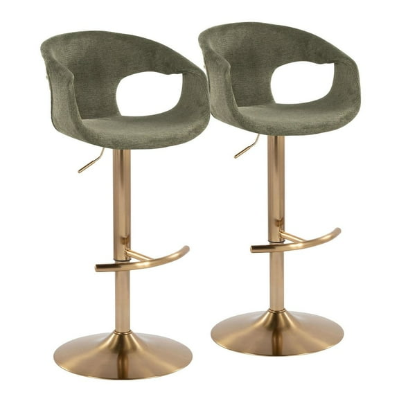 LumiSource Curva Adjustable Barstool - Set of 2