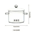 thumbnail image 2 of Clear Glass Cooking Pot with Lid for Soup Stew and Pasta Boiling - Stovetop Kitchen Cookware for Efficient Cooking, 2 of 5