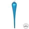thumbnail image 3 of Vickerman 15.75" Turquoise Matte Glitter Drop Christmas Ornament, Pack of 2, 3 of 3