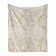 thumbnail image 1 of Marble Print Soft Flannel Fleece Blanket, Pastel Colored Stone Background Crack Patterns Architecture and Building Material, Cozy Plush for Indoor and Outdoor Use, 60" x 80", Beige, by Ambesonne, 1 of 6
