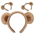 thumbnail image 1 of 3 diademas con orejas de oso, bonitas y esponjosas diademas de cuernos de animal de peluche para mujeres y niñas, diadema esponjosa de dibujos animados, diadema decorativa para fiestas de cosplay., 1 of 5