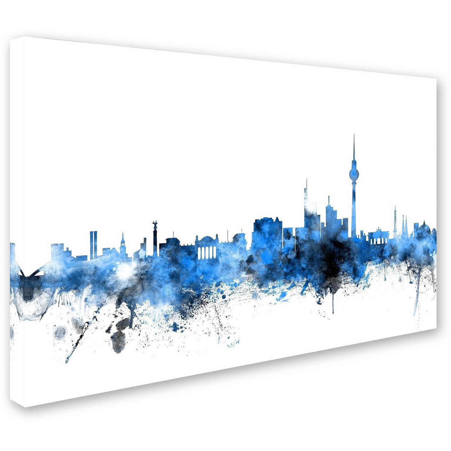 Trademark Fine Art "Berlin Germany Skyline" Canvas Art by Michael Tompsett