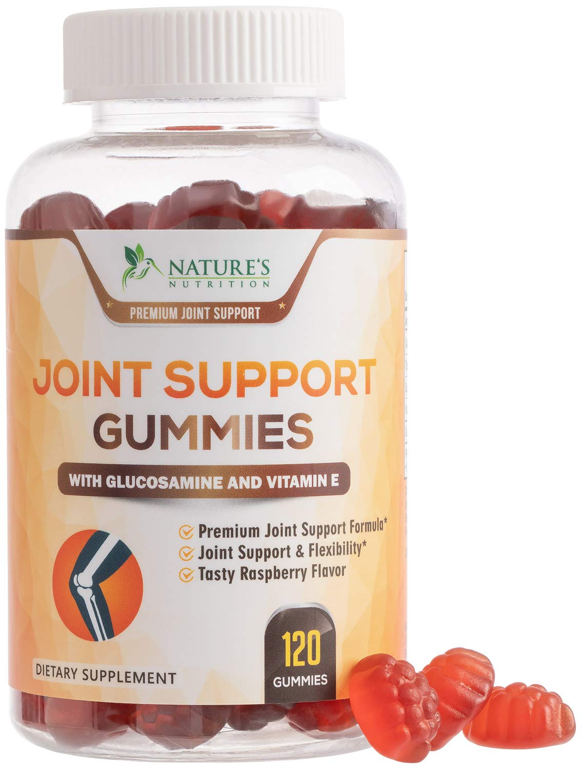 Nature's Joint Support Glucosamine Gummies Plus Vitamin E Joint Support Supplement for