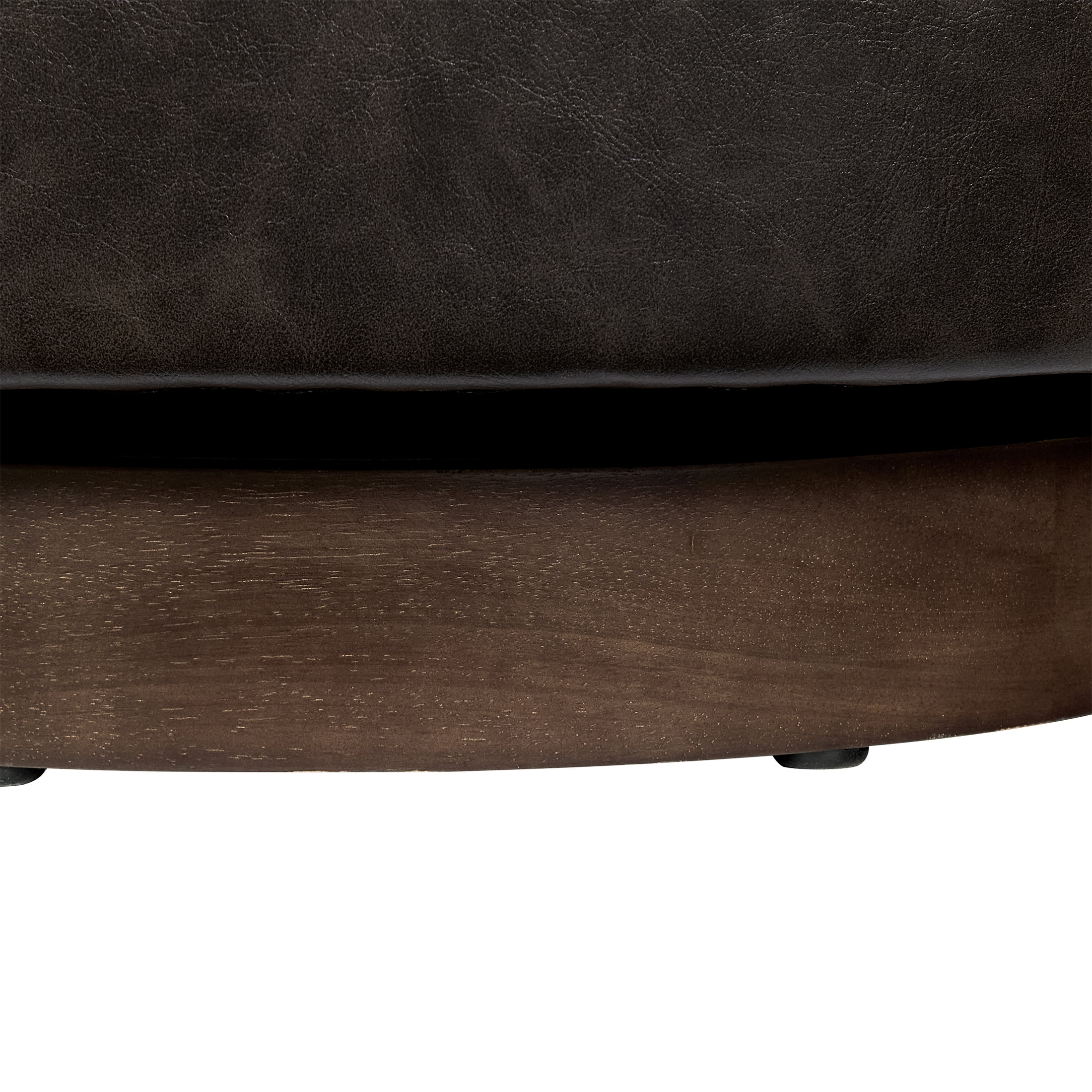 Better Homes & Gardens Bradford Wooden Base Modern Swivel Accent Chair, Dark Espresso Faux Leather