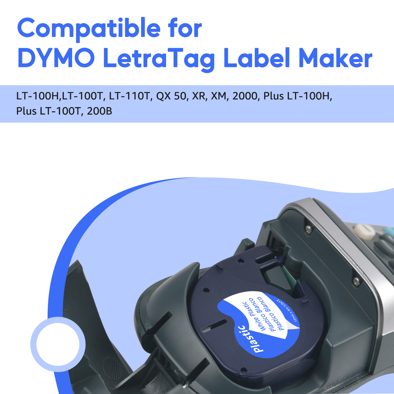 GreenCycle Compatible DYMO LetraTag Label Tape Refills, 5-Pack photo 2