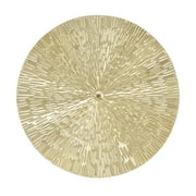 KAUU Round Wall Art Decor Elegant Style Iron Material 24.5cm/9.6in Delicate Texture Appearance Golden Irregular Circle