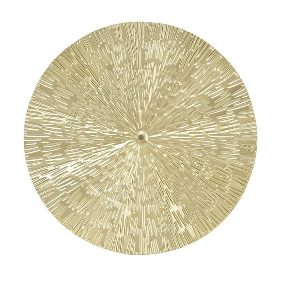 Round Wall Art Decor Elegant Style Iron Material 24.5cm/9.6in Delicate Texture Appearance Irregular Circle (Golden)