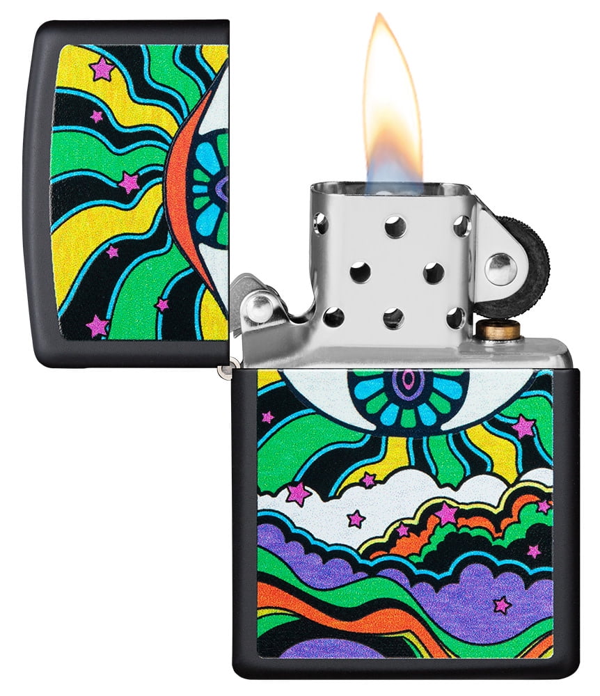 Zippo Black Light Eye Design Pocket Lighter