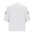thumbnail image 5 of Ruimatai Women's Linen T-Shirt Short Sleeve Solid Color Top Breathable Soft Comfortable Casual Summer Blouse, 5 of 5