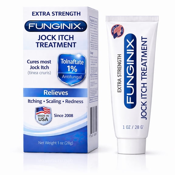 Funginix Jock Itch Treatment, Max Strength Anti-Itch Cream, 1 fl oz