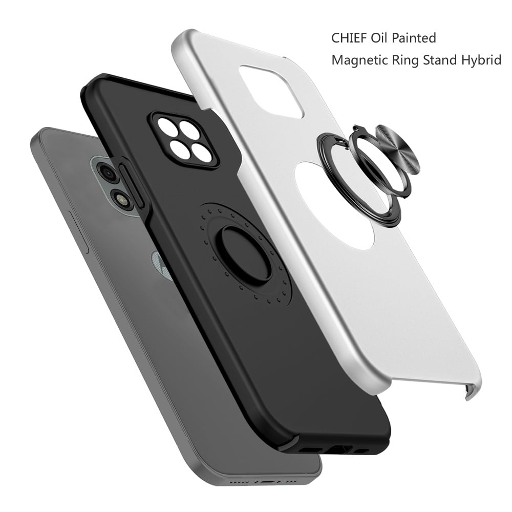  ATT SL104D Case Compatible with Summit SL104D Phone Case PC  backplane + Silicone Soft Frame Cover [360 Metal Ring, Magnetic Car Mount]  CSKB-LV : Cell Phones & Accessories