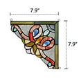 thumbnail image 5 of CHLOE Victorie Victorian Tiffany-glass Window Panel 8" Wide, 5 of 5