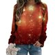 thumbnail image 4 of Tops Para Mujer Blusa de Navidad Camisas de Manga Larga Otoño Estampado Casual de Moda Cuello Redondo Camiseta Suelta Top Pullover Odeerbi ODB171127, 4 of 8