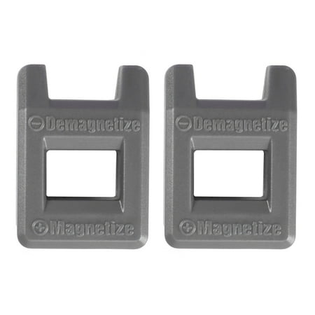 

2X Screwdriver Magnetizer Degaussing Demagnetizer Magnetic Practical Tool Color:Gray