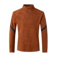 thumbnail image 4 of LIUJUNSHOP Slim Fit Men's Crewneck Sweatshirt Men's Hoodless Sweatshirt Summer Casual Solid Zipper T Shirt Blouse Long Sleeve Stand, 4 of 4