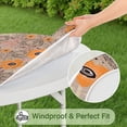 thumbnail image 5 of Pioneer Flower Floral Print Pattern Round Fitted Tablecloth with Elastic Edge,Dining Table Cover Waterproof,Outdoor Round Tablecloth for Camping,Dining,Indoor and Outdoor, 5 of 7