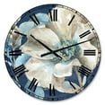 thumbnail image 1 of Designart 'Indigold Watercolor Flower I' Traditional wall clock, 1 of 4