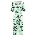 thumbnail image 4 of Cutuoiiu Womens Summer Floral Print Jumpsuit V-neck Back Zipper Wide Leg Pants with Pockets Gifts, 4 of 5