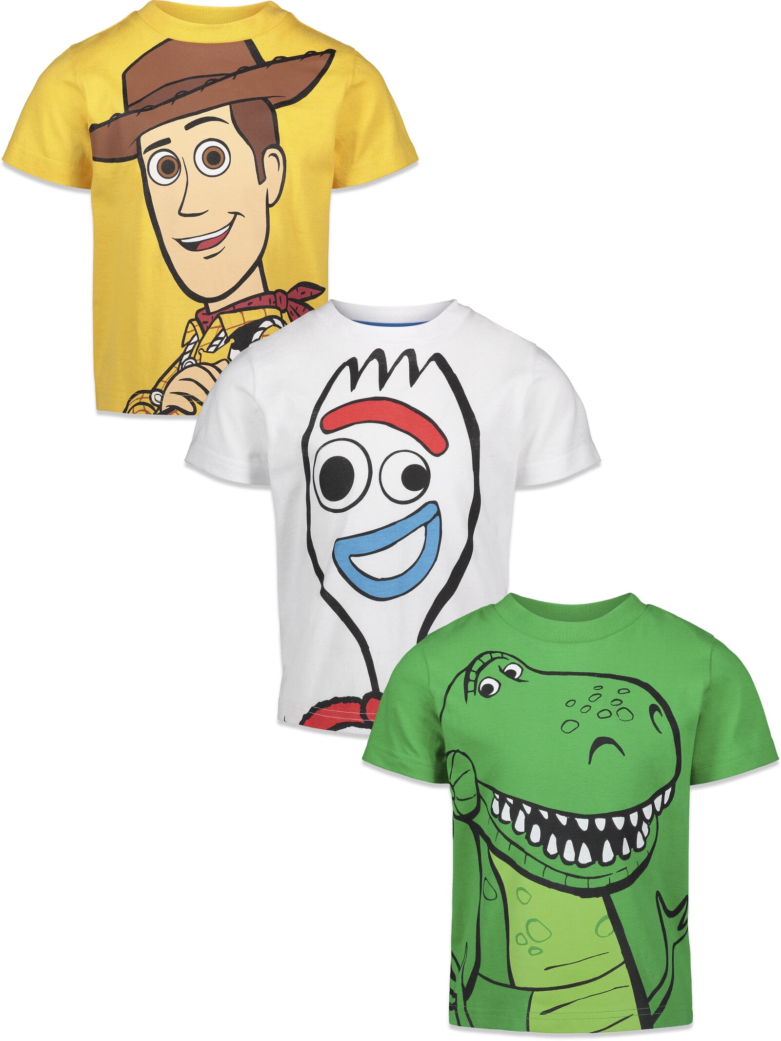 esfera emulsión incluir Disney Pixar Toy Story Woody Forky Rex Big Boys 3 Pack T-Shirts Toddler to  Big Kid - Walmart.com