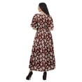 thumbnail image 3 of Moomaya Tunique à Manches Courtes Robes de Cocktail pour Femmes Robe en Coton Slub Imprimée, 3 of 4
