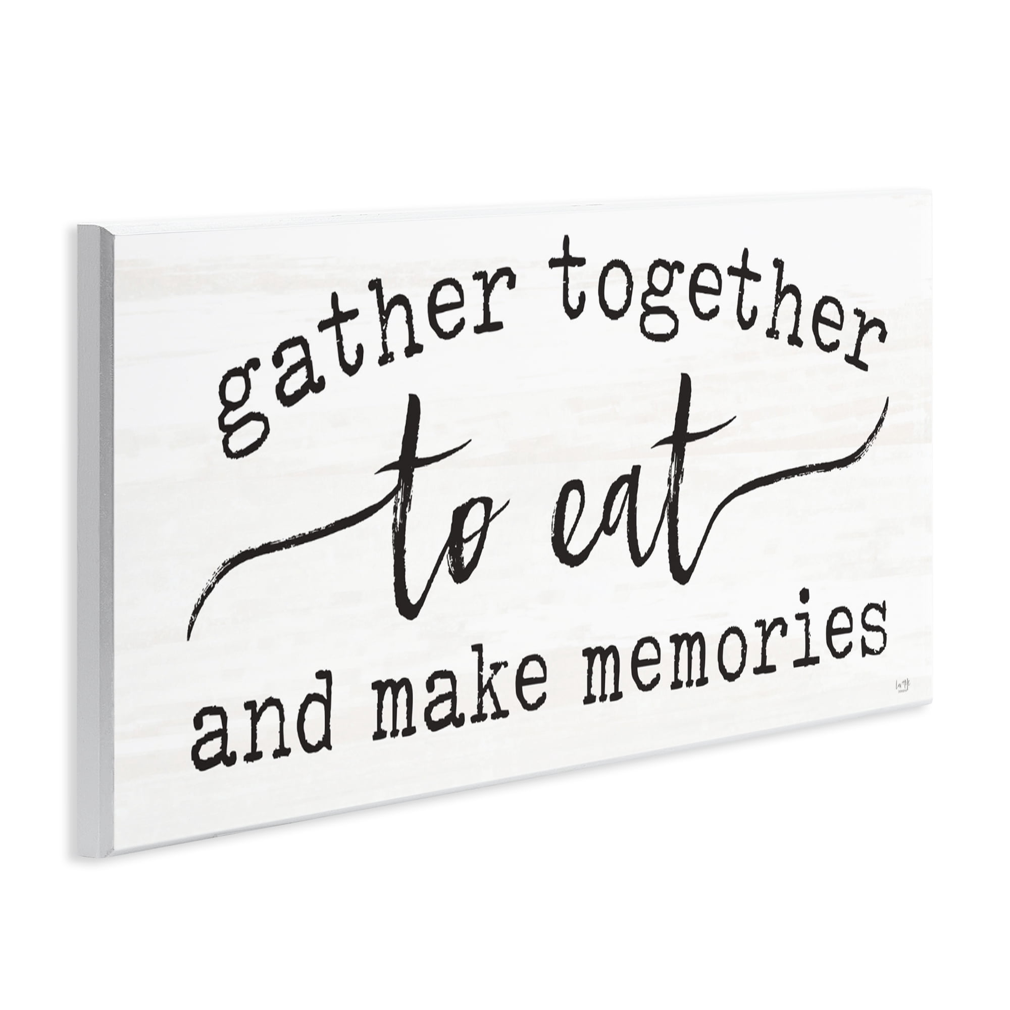 Stupell Industries Gather Together Eat & Memories Wall Plaque Art, design by Lux + Me Designs