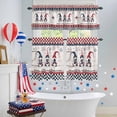 thumbnail image 4 of Independence Day Kitchen Curtains Valances 3 Piece Set, American Gnome Country of The Free Brave Celebration Rod Pocket Tier Curtain and Valance Drapes for Small Window 24 Inch Length for Bedroom, 4 of 9