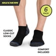 thumbnail image 2 of Calcetines para correr Skechers paquete de 6 tobilleros para hombre en color negro, 2 of 6