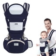 thumbnail image 1 of Huifen Portabebés con asiento para la cadera, multifuncional 9 en 1, portabebés para recién nacidos y niños pequeños para todas las estaciones, portabebés ergonómico, manos libres, mochila para bebé,, 1 of 5