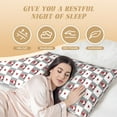 thumbnail image 4 of Bingfone Body Pillow Cover Long Pillow Case With Zipper Decorative Bedding Pillowcase 20"X54" Soft Cushion Pillow Case For Bedroom-Gnomes And Hearts, 4 of 8