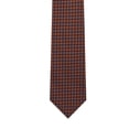 thumbnail image 5 of Jacob Alexander Men's Woven Dotted Motif Grid Pattern Slim 2.5 inch Width Neck Tie - Blue Copper, 5 of 7