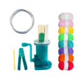 thumbnail image 3 of yuksok Hand Knitting Machine DIY Darning Tools Rope Braider Portable Colored Yarn Green, 3 of 9