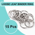 thumbnail image 2 of Loose Leaf Binder Ring, 15 Pack, 1 Inch, Binder Rings, Key Rings, Metal Book Rings for Index Cards, Flash Cards, Scrapbook, Photo Album, Silver Tone, 2 of 7
