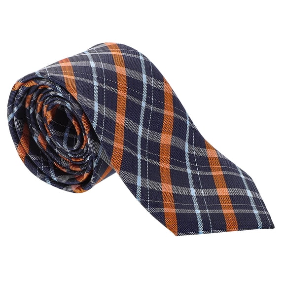 Minkissy Mens Polyester Necktie Plaid Design for Business Weddings and Party Decoration