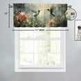thumbnail image 4 of Hummingbird Rod Pocket Thermal Insulated Curtain Valance Forest Bird Botanical Plant Floral Privacy Window Valances for Living Room Kitchen 54 by 18 in, 1 Panel, 4 of 6