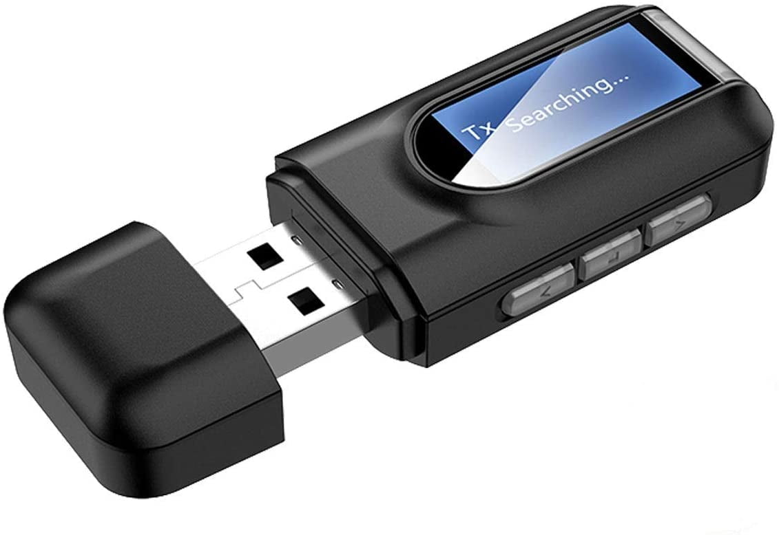 Bluetooth Transmitter for tv,Bluetooth tv Adapter Receiver with LCD