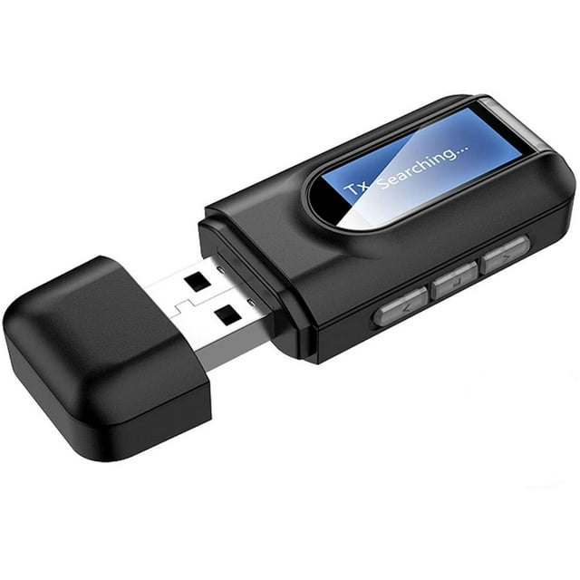 Bluetooth Transmitter for tv,Bluetooth tv Adapter Receiver with LCD Display,USB Bluetooth tv Transmitter for TV Car PC