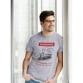 thumbnail image 2 of Warning! Men T-Shirt, Male Small, 2 of 4