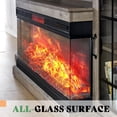 thumbnail image 6 of VANACC 75in 3-Sided Glass Fireplace TV Stand for TVs up to 85", Wash Gray, 6 of 10