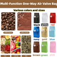 thumbnail image 3 of DMPACKDM Coffee Bags with Valve(16 oz,1 lb,100pcs) Black High Barrier Aluminumed Foil Flat Bottom Heat Sealed Coffee Beans Packaging Bags Side Zipper, 3 of 7
