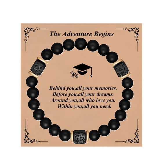 Personalized Graduation Gifts for Him Her,Beaded Bracelet for Men,2026 Graduation Gifts for College/High School/Masters Degree/8th Grade/5th Grade/Middle School/Phds