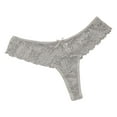 thumbnail image 3 of Scyoekwg Sexy Thongs for Women Sexy Lingerie Hollow Out G-String Thongs Breathable Comfortable Cheeky Thongs Women's Panties Pack Of 6 Gray S, 3 of 4
