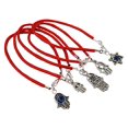 thumbnail image 2 of 5 Bracelets Rouges de Kabbale Mélangés Protection des Yeux Maléfique avec Main Hamsa et Étoile de David, 2 of 2