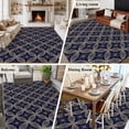 thumbnail image 5 of 6'x9' Area Rugs, Navy Blue Geometric Indoor Outdoor Area Rug for Living Room Bedroom, Brown Modern Abstract Art Aesthetics Washable Bathroom Rugs Kitchen Floor Carpet Mats Home Decor Aesthetic, 5 of 8