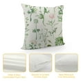 thumbnail image 4 of FUMJ   Standard Size Pillow Cases Pillowcases Pillow Shams Covers, Soft Microfiber, Floral Shabby Chic Coquette Cottagecore Botanical Flower Green Pink White,, 4 of 5