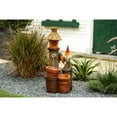 thumbnail image 2 of Luxen Home Resin Rooster and Post Outdoor Fountain, 2 of 9